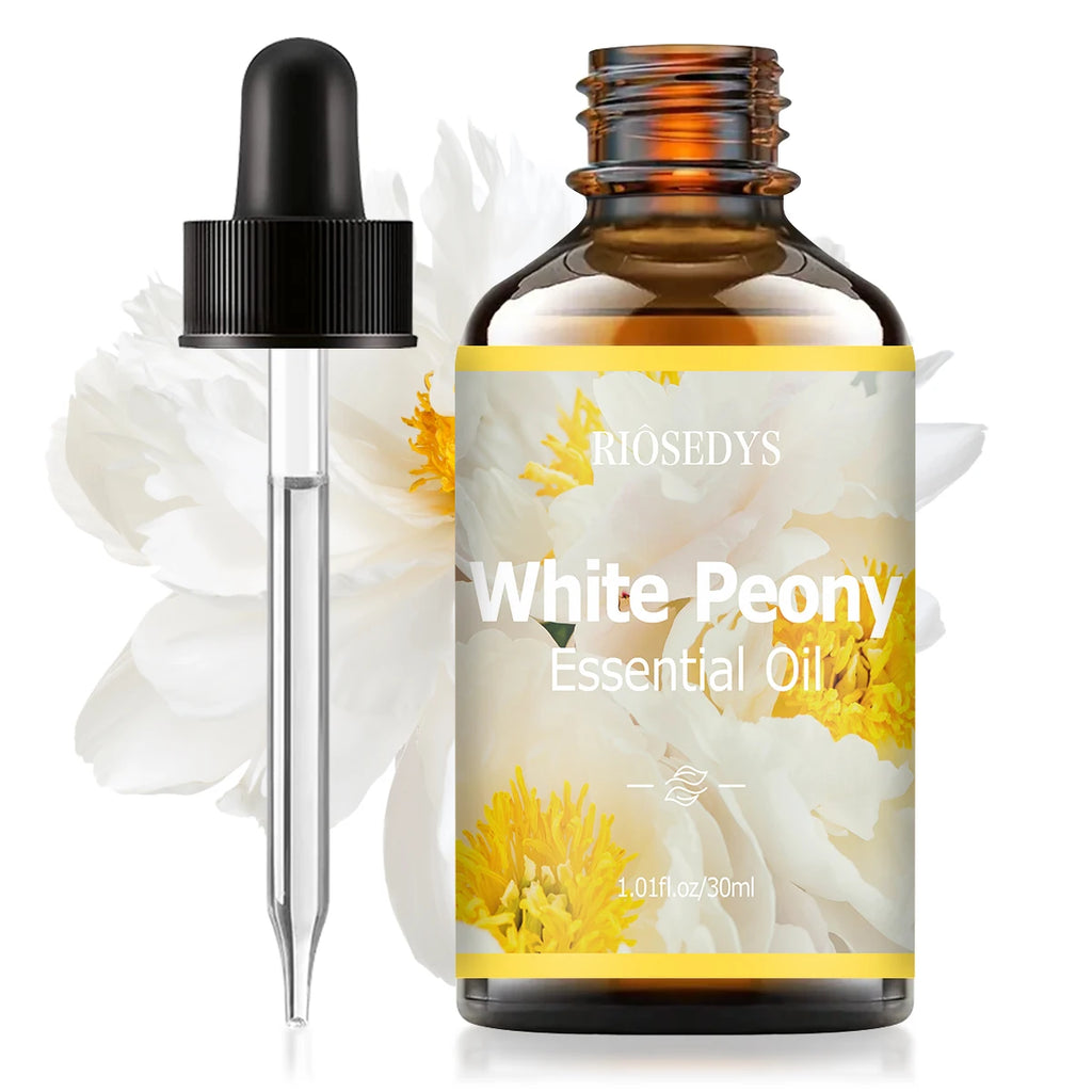 White peony essential oil, a blend of various fragrances, is suitable for body massage and aromatherapy, moisturizes