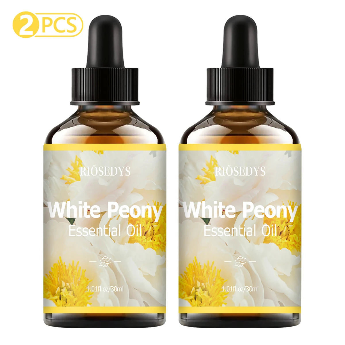 White peony essential oil, a blend of various fragrances, is suitable for body massage and aromatherapy, moisturizes