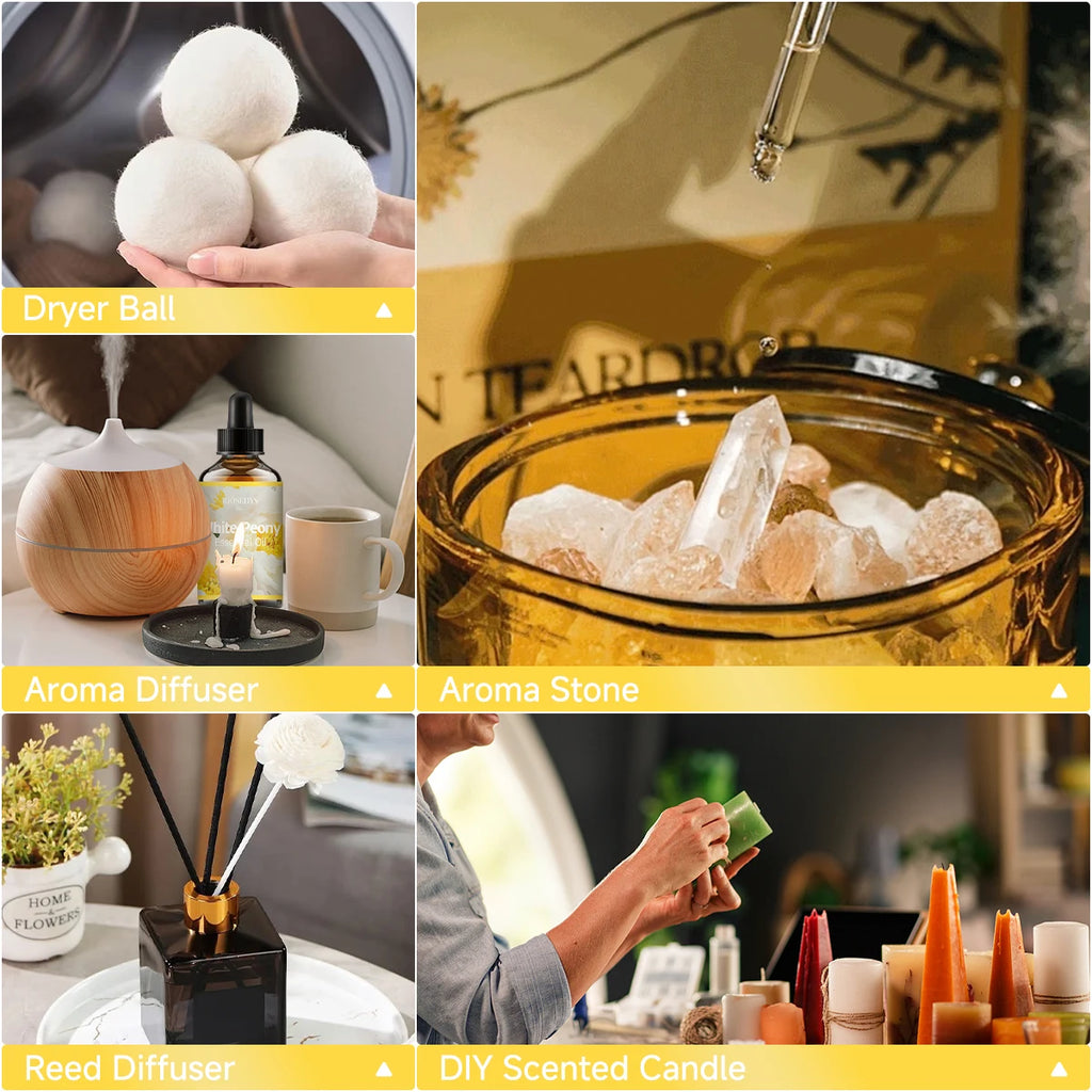 White peony essential oil, a blend of various fragrances, is suitable for body massage and aromatherapy, moisturizes