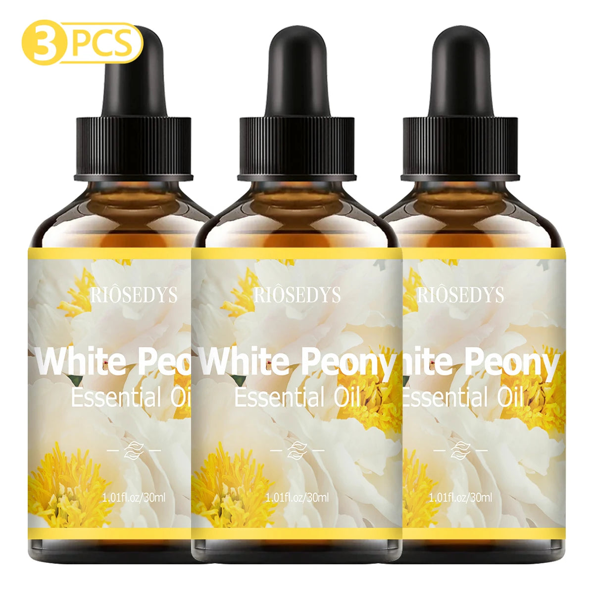 White peony essential oil, a blend of various fragrances, is suitable for body massage and aromatherapy, moisturizes