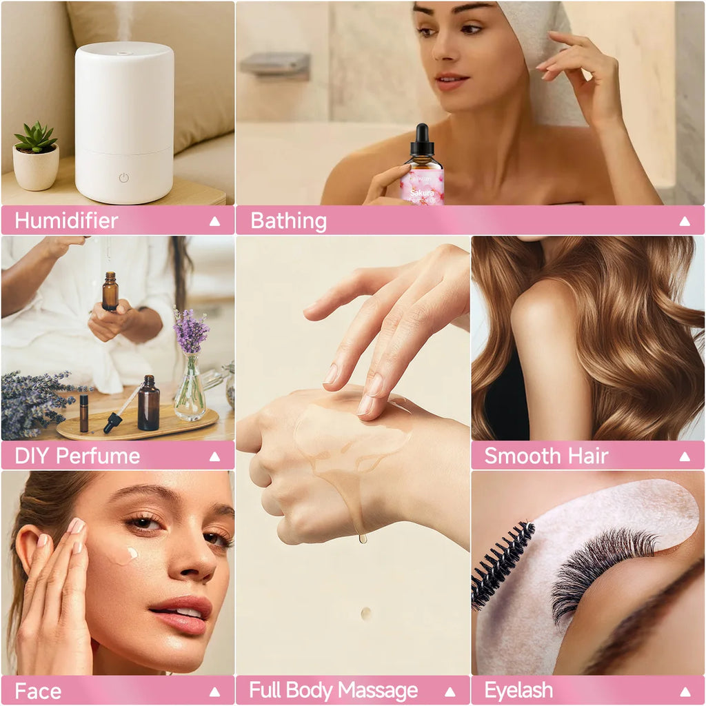 SAKURA essential oil natural fragrance, is suitable for body massage treatments ,hair care anddiffuser