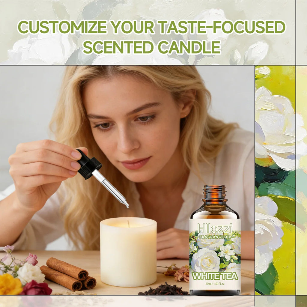 WHITE TEA FRAGRANCE OIL: For aromatherapy, diffusing, fargrance and candle Scented Candle.
