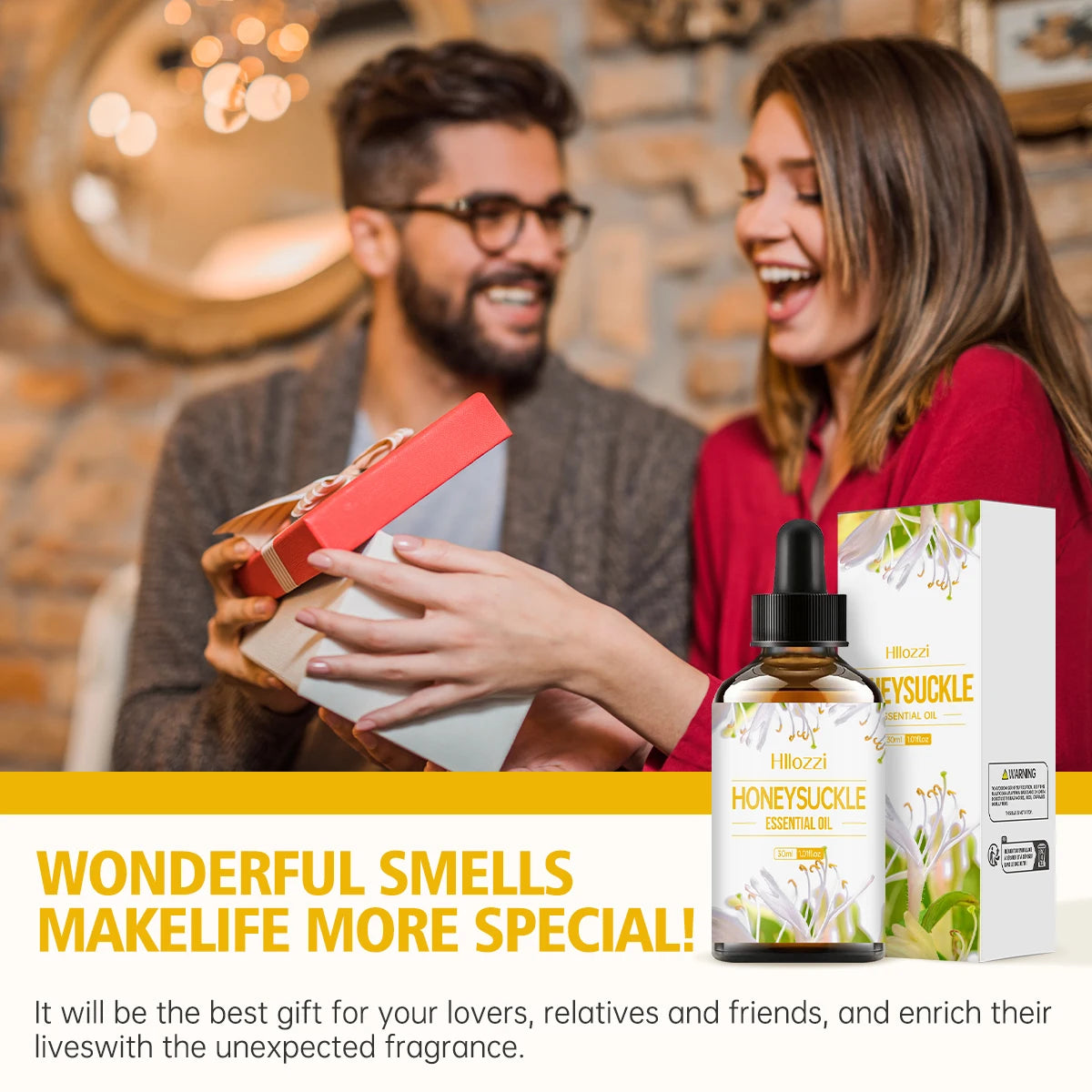 Honeysuckle essential oil, hair and skin care moisturizing massage, hypoallergenic, suitable for all skin types, dry skin