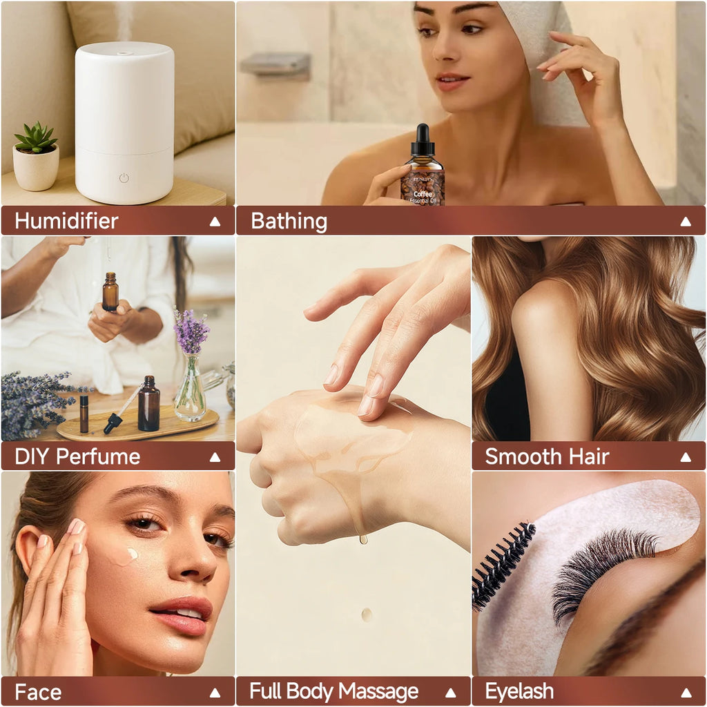 Coffee essential oil natural fragrance, is suitable for body massage treatments ,hair care anddiffuser