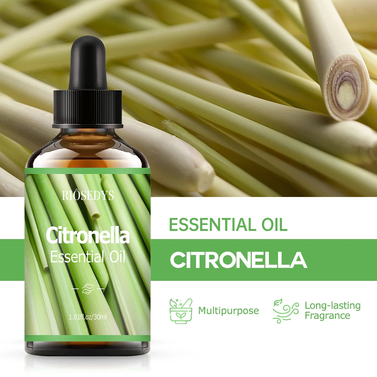 CITRONELLA essential oil natural fragrance, is suitable for body massage treatments ,hair care anddiffuser