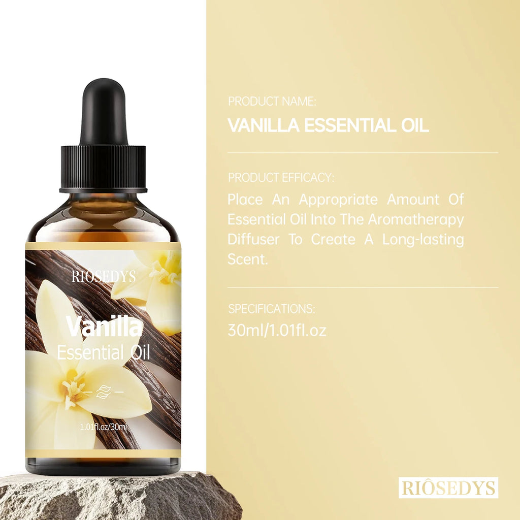 VANILLA essential oil natural fragrance, is suitable for body massage treatments ,hair care anddiffuser