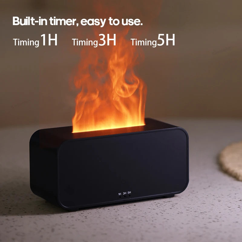 Mini Flame Aroma Diffuser USB Desktop Air Humidifier Freshener Aromatherapy Essential Oil for Home Office Store