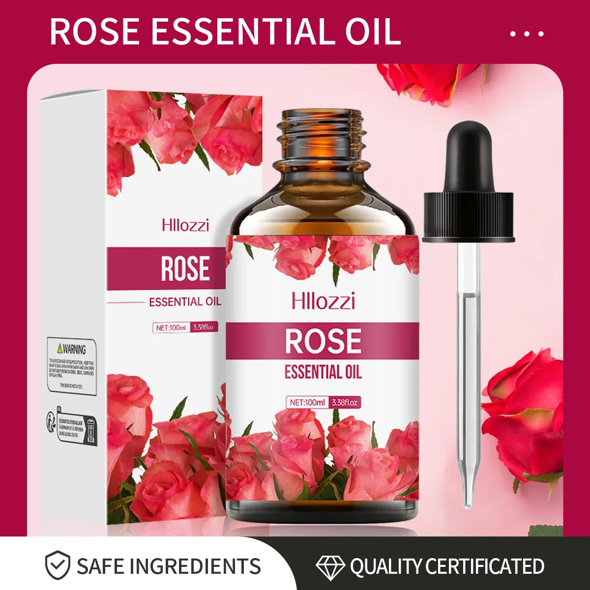 Rose essential oil is suitable for massage, shower, facial skin care and is easy to carry with you when traveling