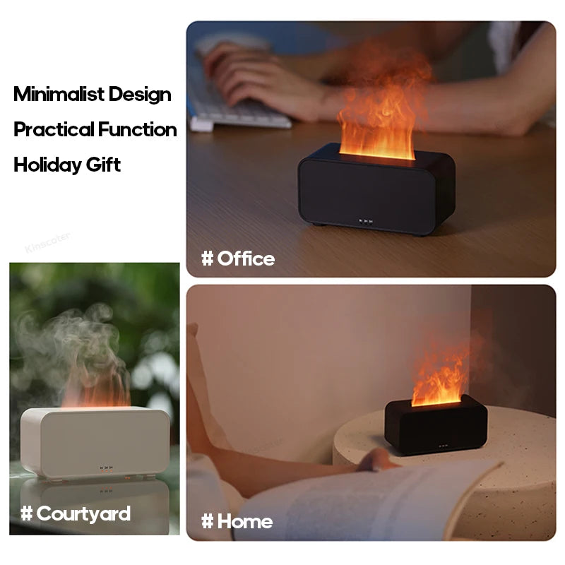 Mini Flame Aroma Diffuser USB Desktop Air Humidifier Freshener Aromatherapy Essential Oil for Home Office Store