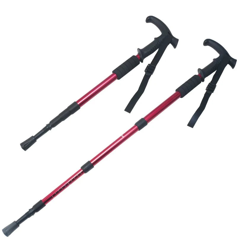 Four-section Trekking Poles, Aluminum Alloy Outdoor Trekking Poles, Telescopic Travel Poles, Hiking Poles, Trekking Poles