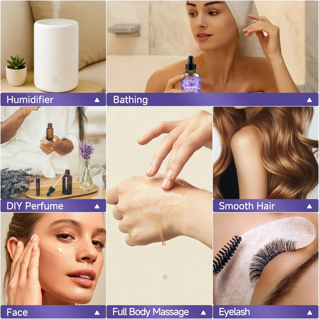 LAVENDER essential oil natural fragrance, is suitable for body massage treatments ,hair care anddiffuser