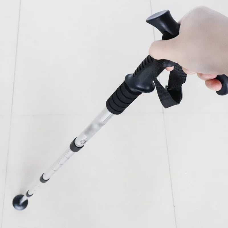Four-section Trekking Poles, Aluminum Alloy Outdoor Trekking Poles, Telescopic Travel Poles, Hiking Poles, Trekking Poles