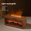 Simulated Fireplace Flames Aroma Diffuser Aromatherapy Ultrasonic Air Humidifier Sprayer Remote Controls/Essential Oil Set