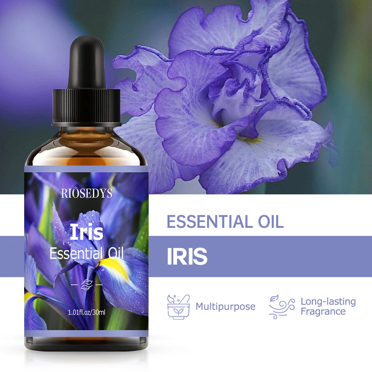 IRIS essential oil natural fragrance, is suitable for body massage treatments ,hair care anddiffuser