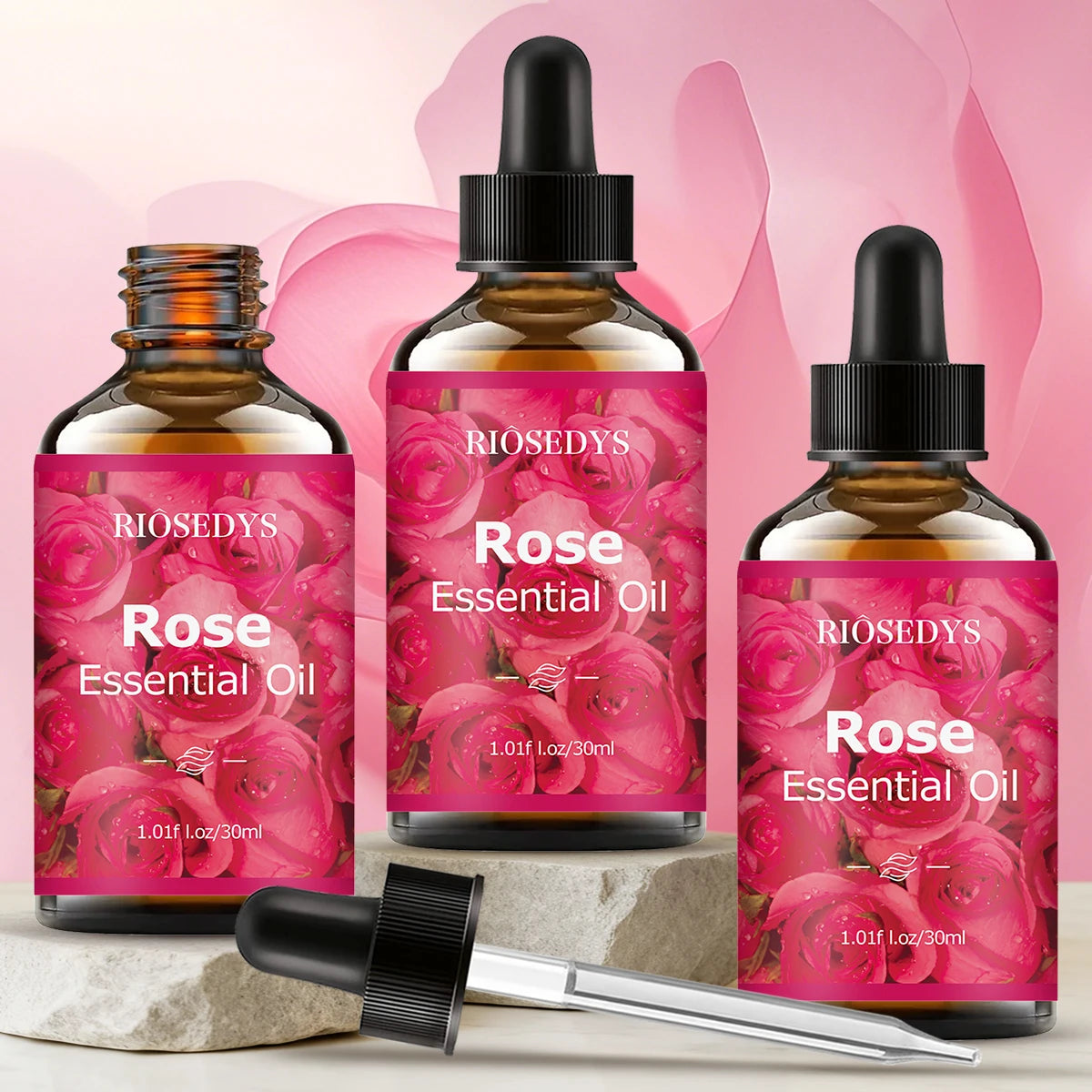Rose essential oil natural fragrance, is suitable for body massage treatments ,hair care anddiffuser