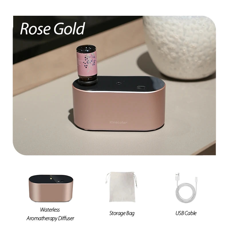 Electric Aromatherapy Diffuser Machines Waterless Aroma Diffusers Work with Essential Oils Bottles Emit Fragrances Perfect