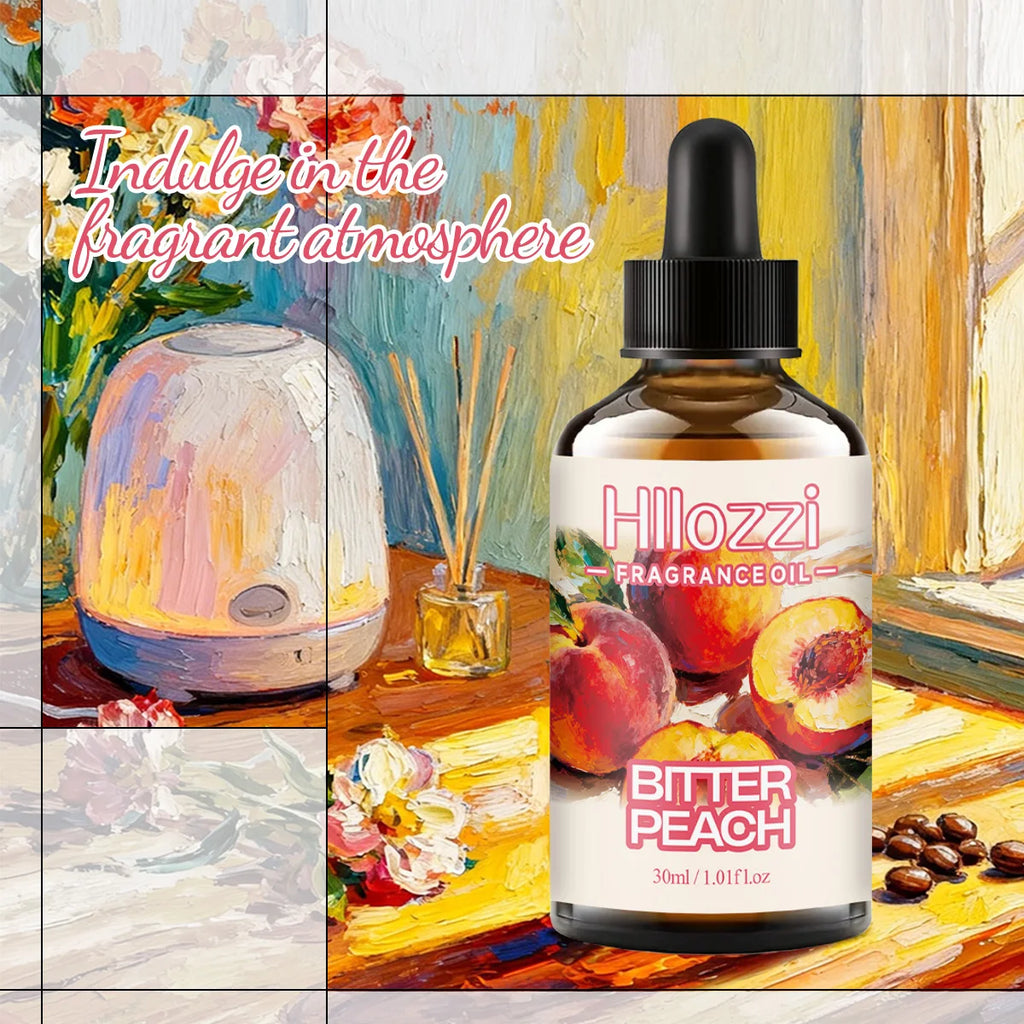 BITTER PEACH FRAGRANCE OIL: For aromatherapy, diffusing, fargrance and candle Scented Candle.