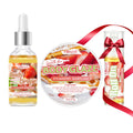 Strawberry set includes 30 ml/1 fl oz Body Drops and 2 oz/57 g or 8 oz Body Glaze, plus a complimentary 5 ml/0.17 g Roll-on.