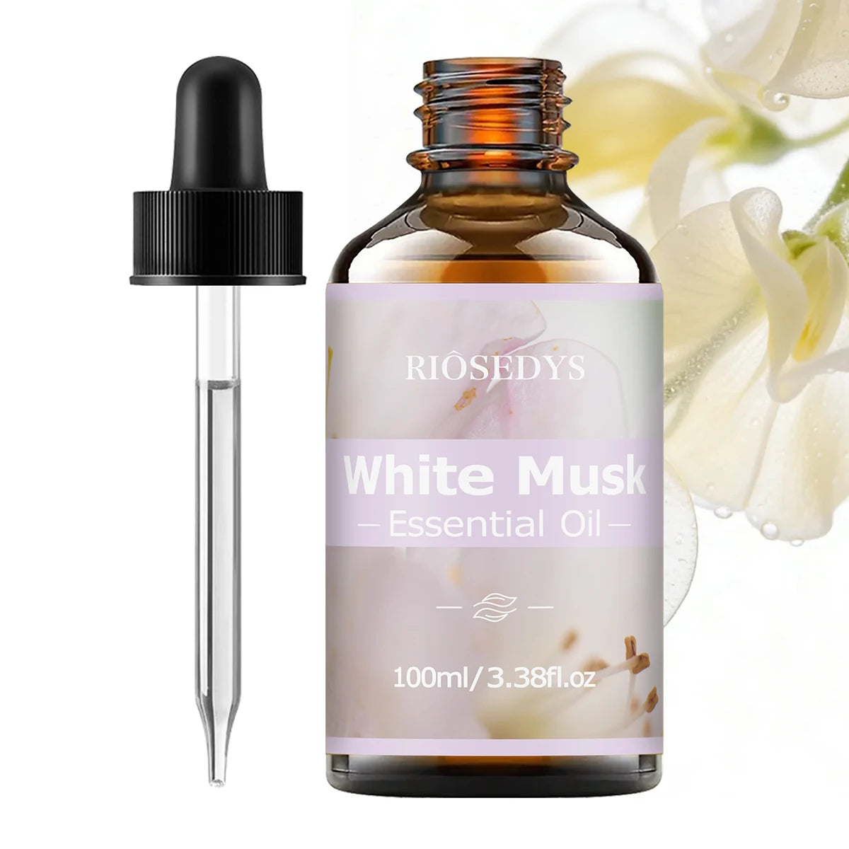 WHITE MUSK ESSENTIAL OIL moisturizing and nourishing massage oil suitable for skincare, fragrance, massage, and all skin types.