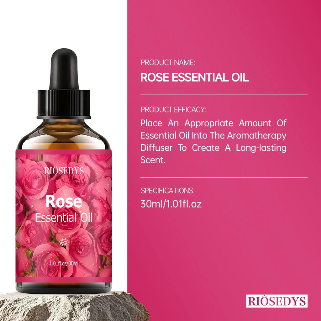 Rose essential oil natural fragrance, is suitable for body massage treatments ,hair care anddiffuser