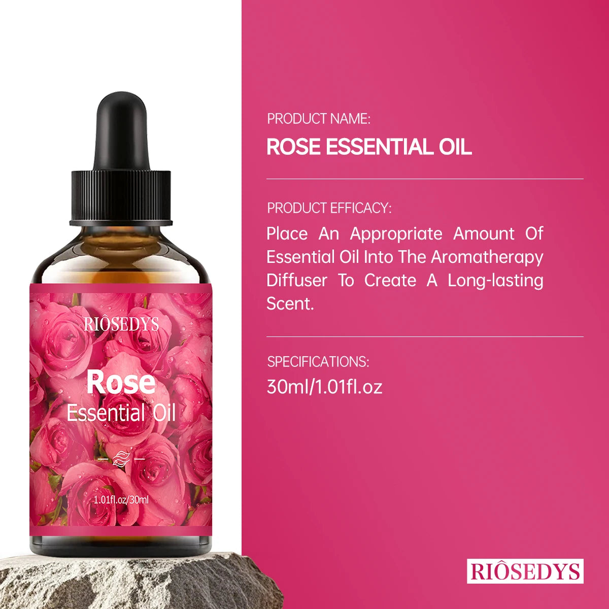 Rose essential oil natural fragrance, is suitable for body massage treatments ,hair care anddiffuser