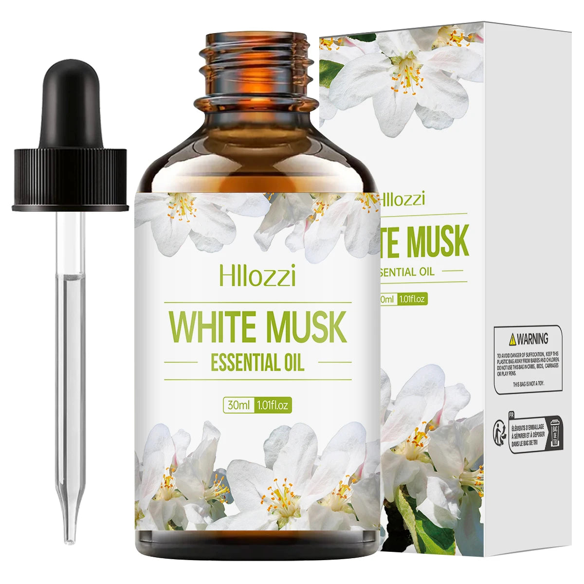 White Musk Essential Oil,for diffuser aromatherapy, body massage, facial skin care, car fragrance, great for perfume DIY.