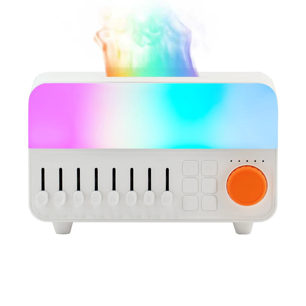 Kinscoter New Mood Light Aroma Diffuser 150ml Speaker White Noise Machine Humidifier 8 Natural Sounds Music & Mist in One Gift