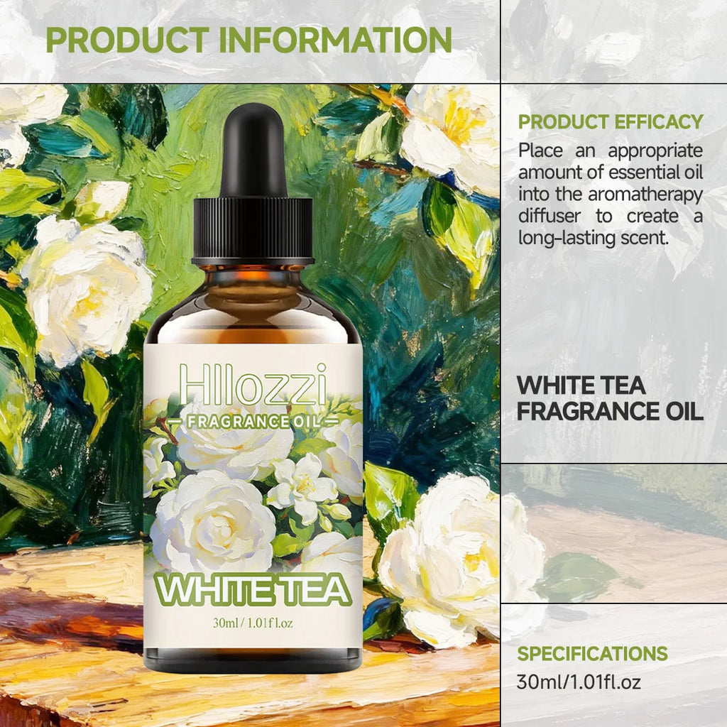 WHITE TEA FRAGRANCE OIL: For aromatherapy, diffusing, fargrance and candle Scented Candle.