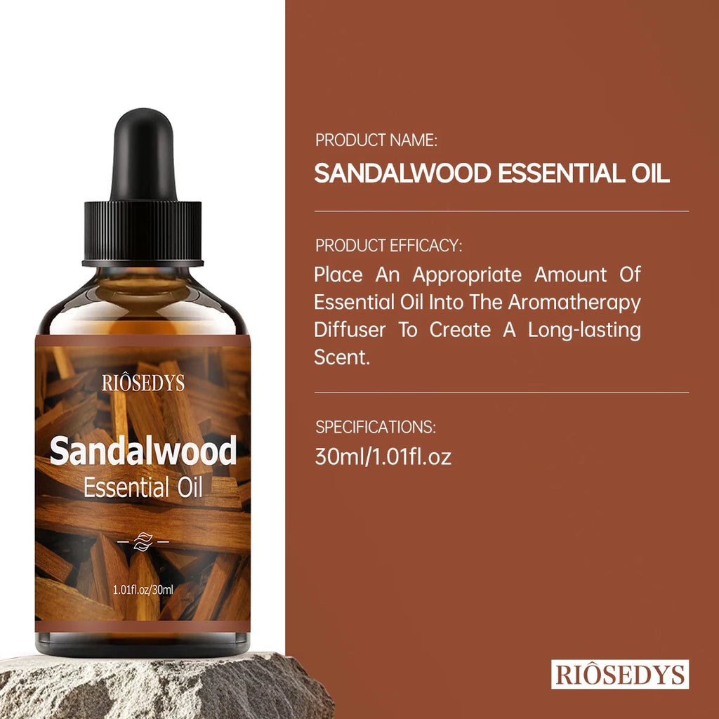 Sandalwood essential oil natural fragrance, is suitable for body massage treatments ,hair care anddiffuser