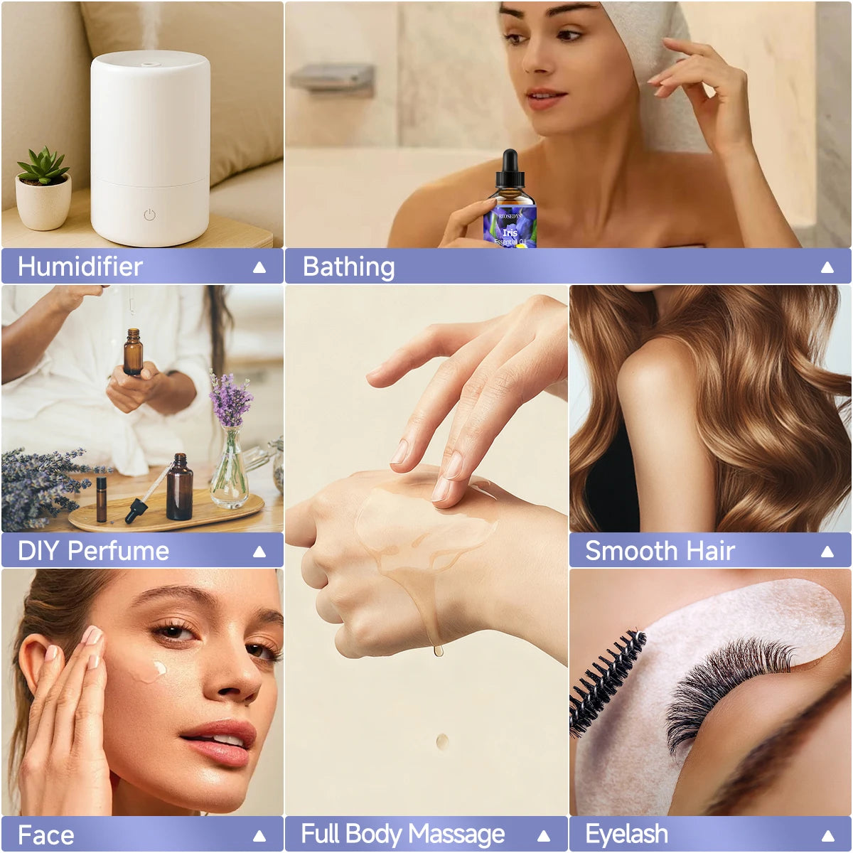 IRIS essential oil natural fragrance, is suitable for body massage treatments ,hair care anddiffuser