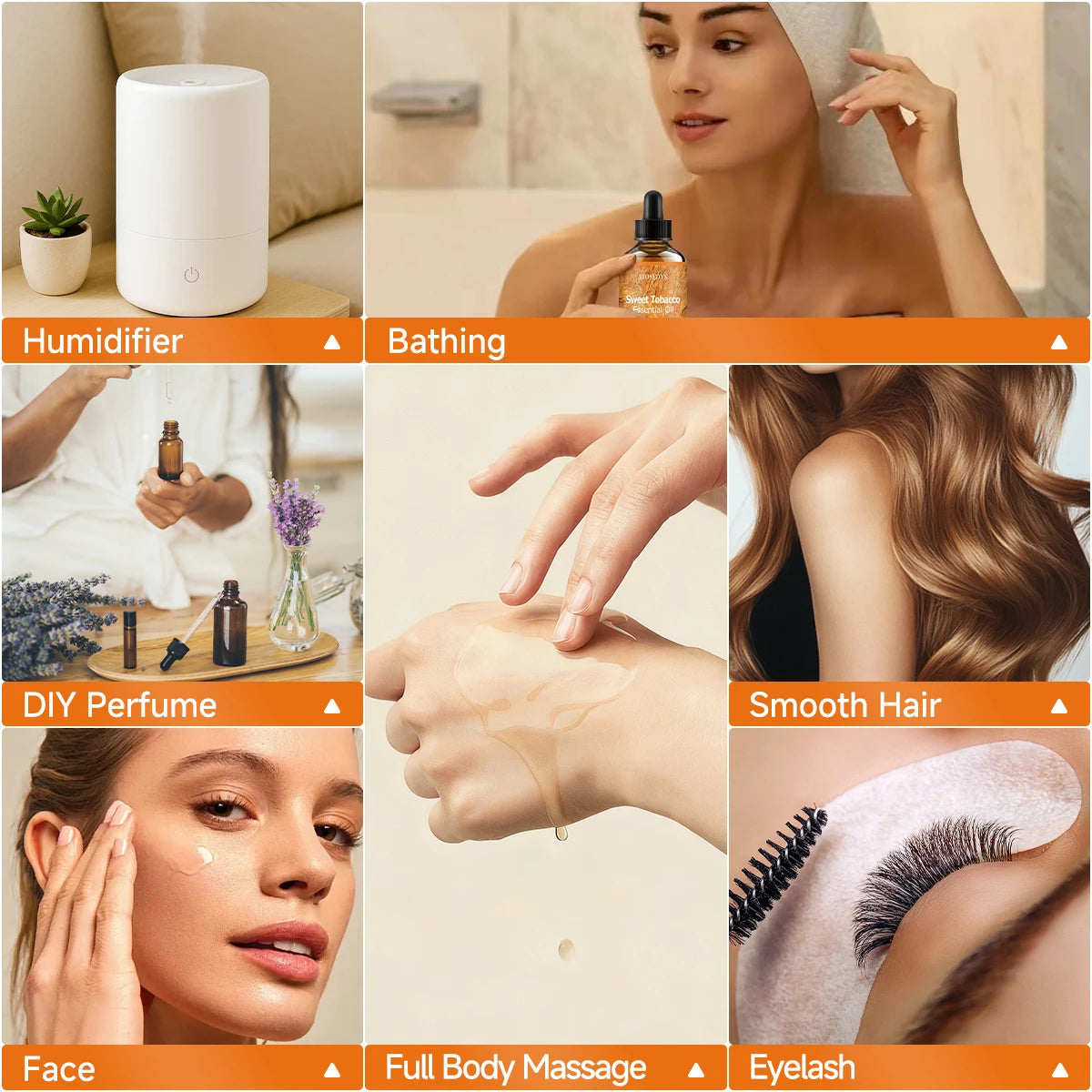 SWEET TOBACCO essential oil natural fragrance, is suitable for body massage treatments ,hair care anddiffuser