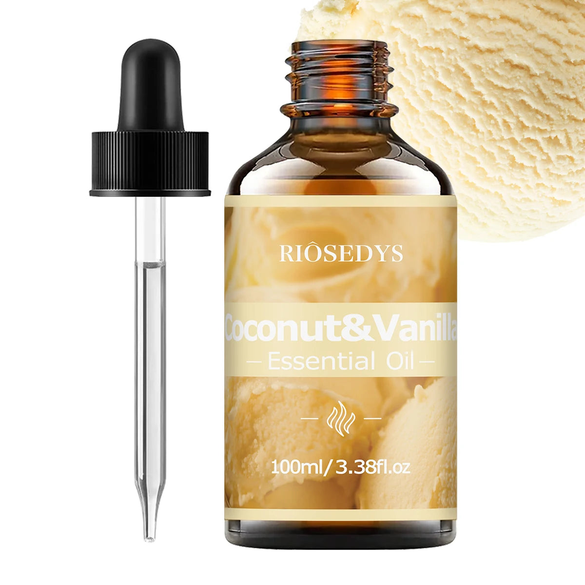 COCONUT VANILLA ESSENTIAL OIL moisturizing and nourishing massage oil suitable for skincare, fragrance, massage, all skin types.