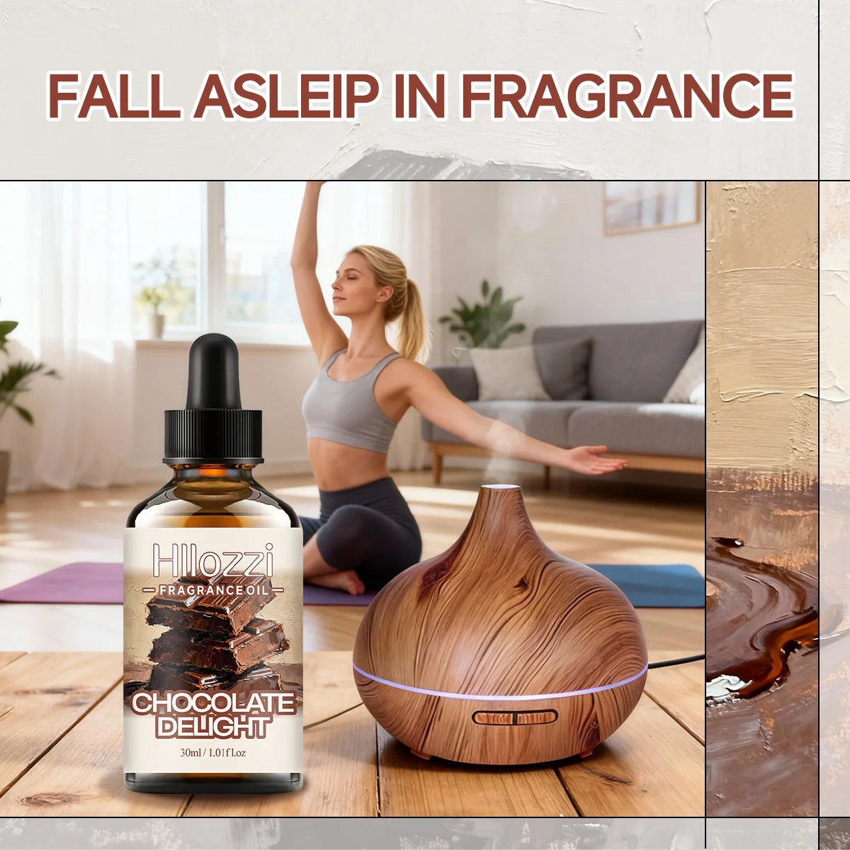 Chocolate Delight Fragrance Oil:  For aromatherapy, diffusing, fargrance and candle Scented Candle
