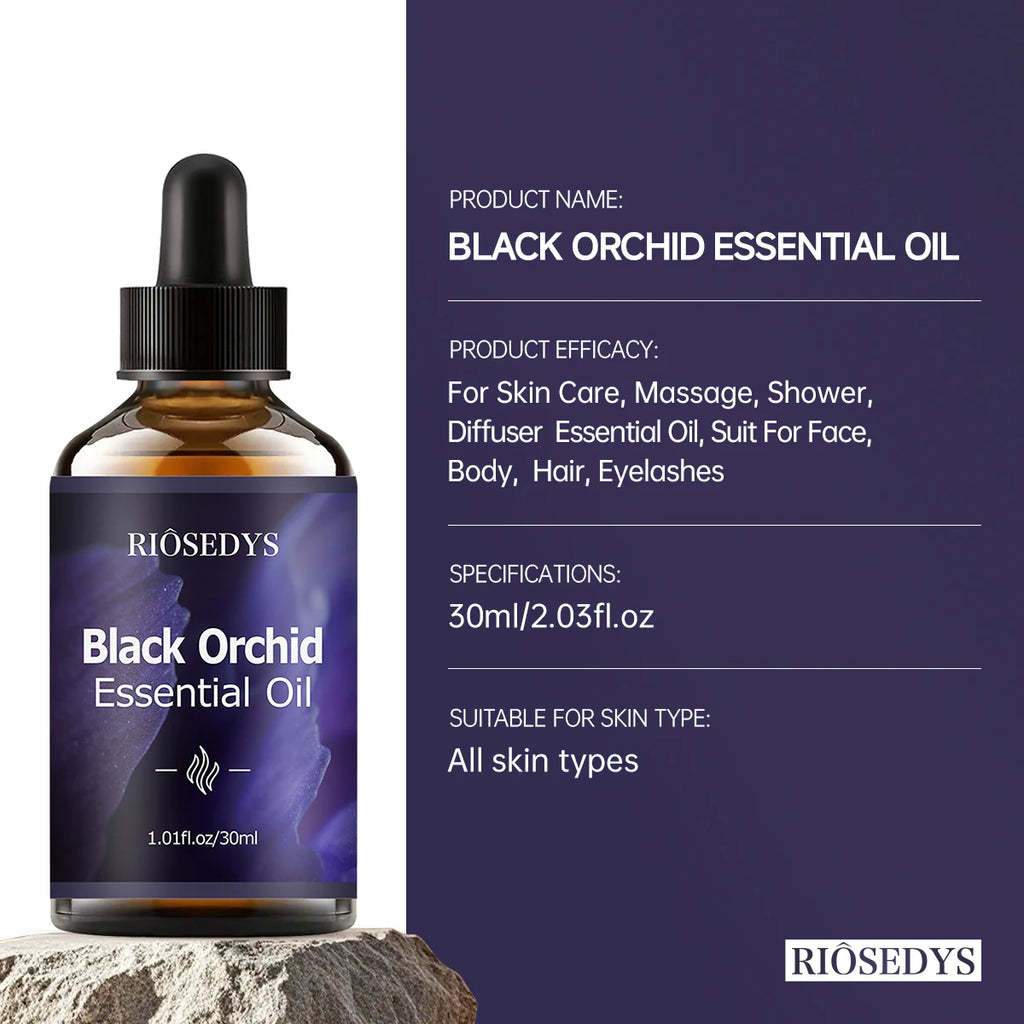 Black orchid essential oil,with a refreshing aroma,is suitable for body massage and hair care,and is suitable for all seasons