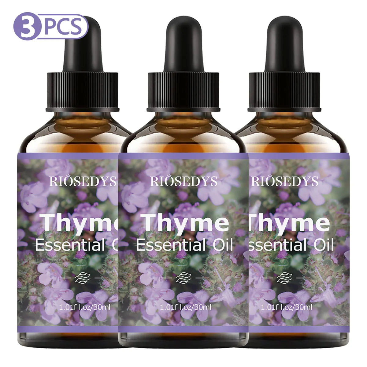 Thyme essential oil, with its floral fragrance, is perfect for aromatherapy and body massage,nourishing and caring for your hair