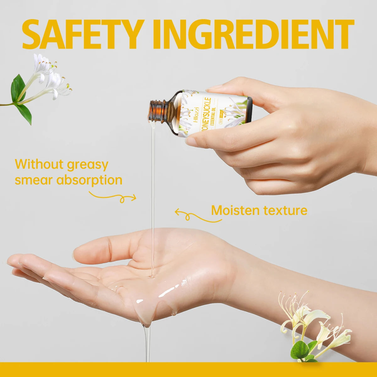 Honeysuckle essential oil, hair and skin care moisturizing massage, hypoallergenic, suitable for all skin types, dry skin