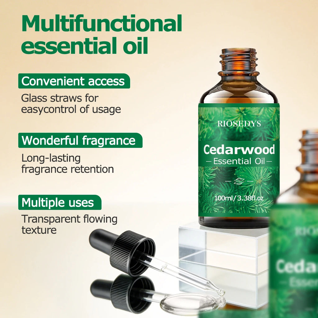 CEDARWOOD ESSENTIAL OIL is moisturizing and nourishing massage oil suitable for skincare, fragrance, massage, and all skin types