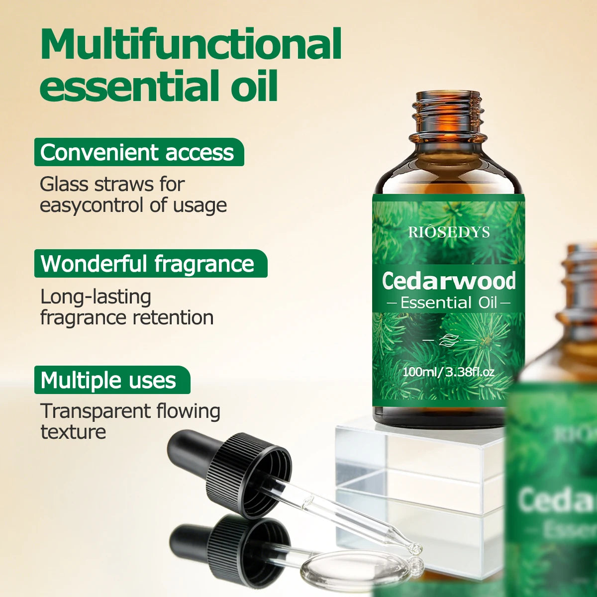 CEDARWOOD ESSENTIAL OIL is moisturizing and nourishing massage oil suitable for skincare, fragrance, massage, and all skin types