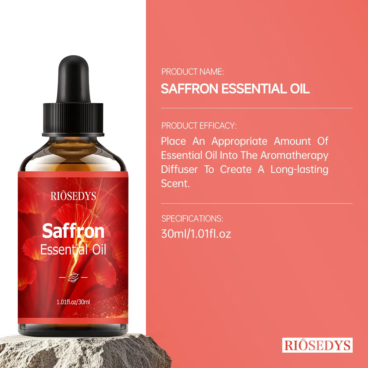 Saffron essential oil natural fragrance, is suitable for body massage treatments ,hair care anddiffuser
