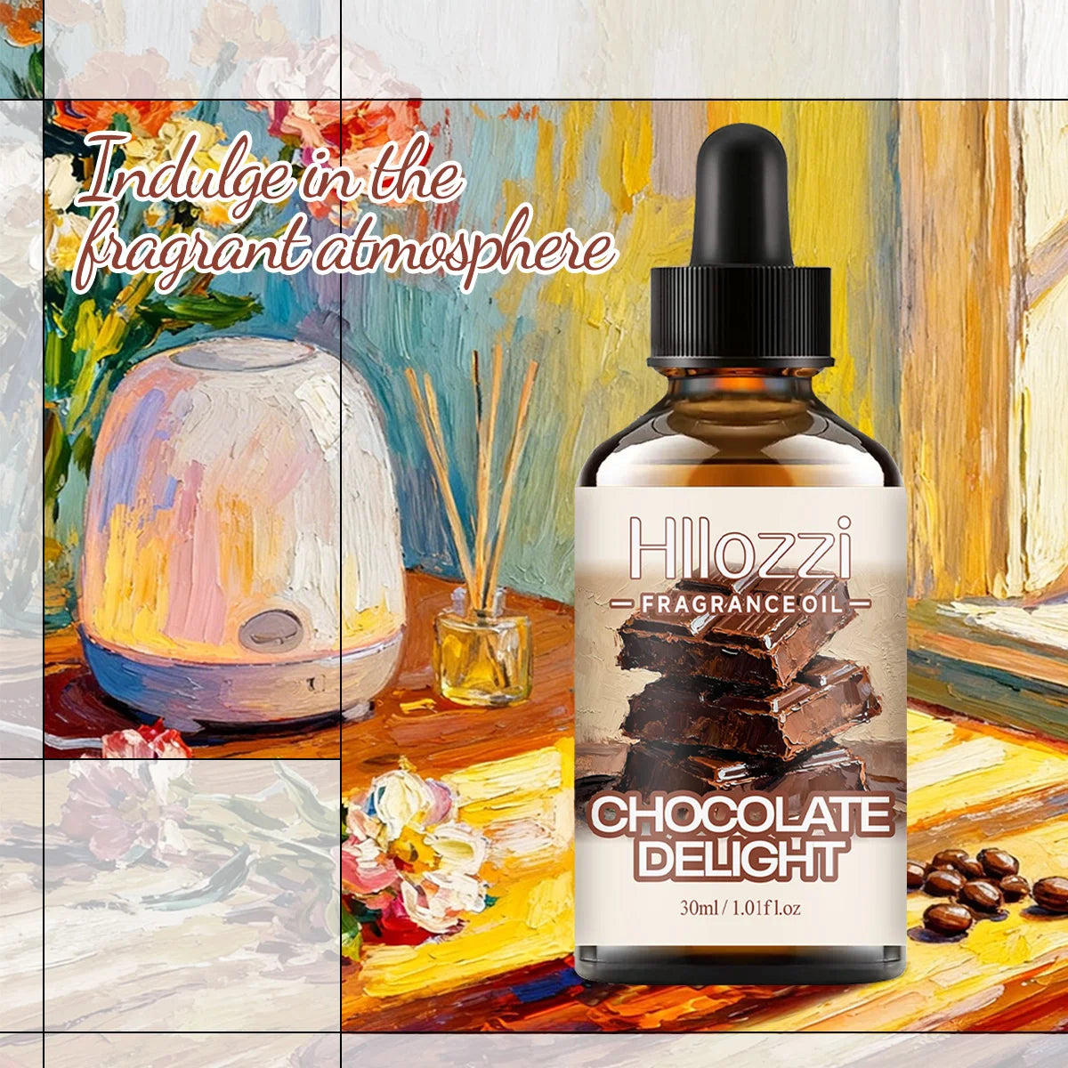 Chocolate Delight Fragrance Oil:  For aromatherapy, diffusing, fargrance and candle Scented Candle
