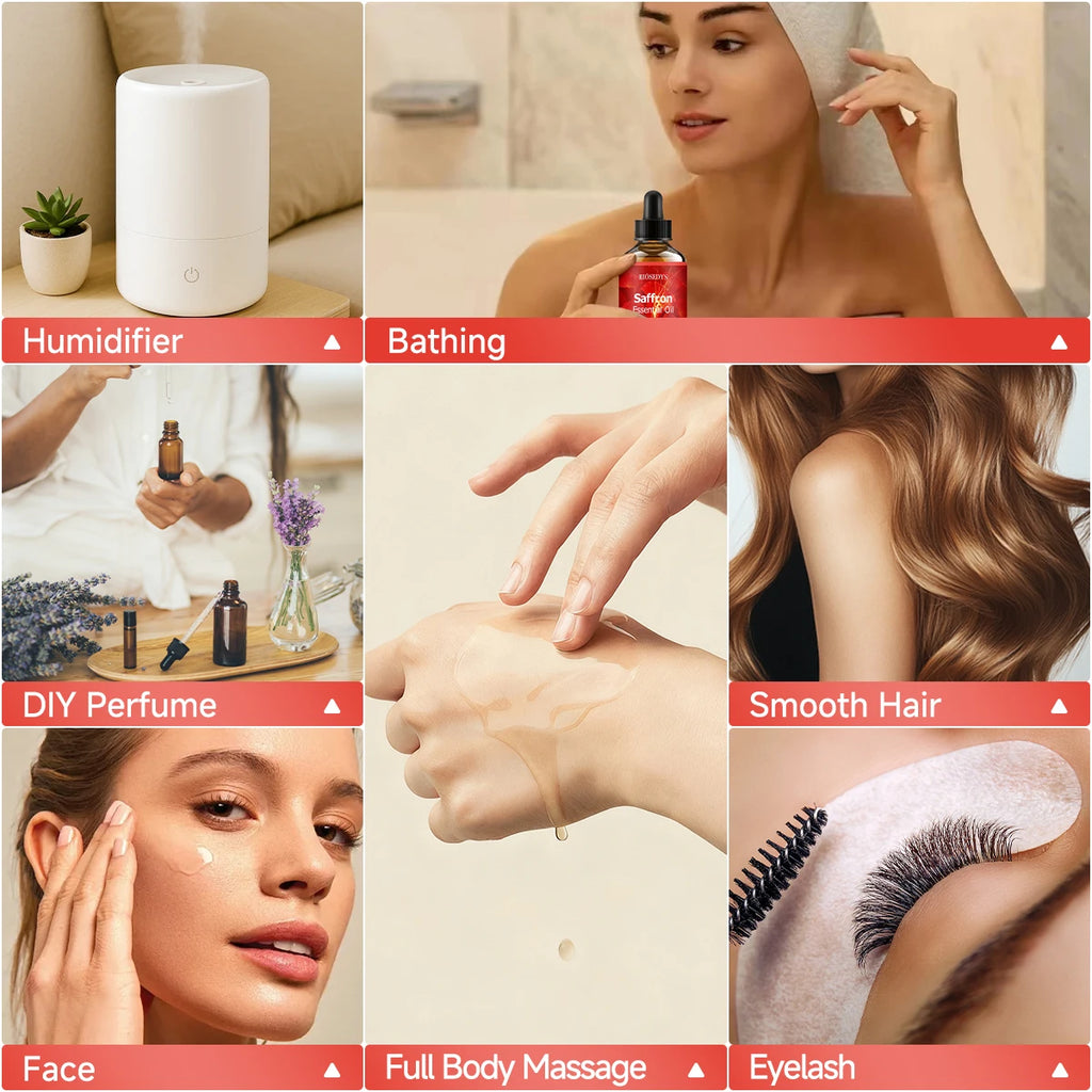 Saffron essential oil natural fragrance, is suitable for body massage treatments ,hair care anddiffuser