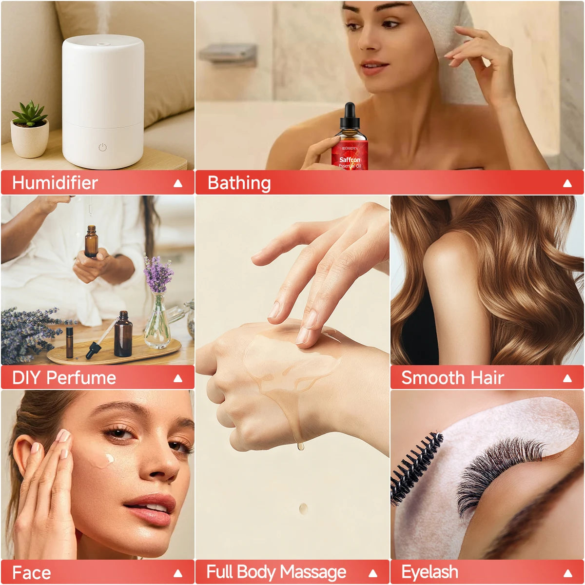 Saffron essential oil natural fragrance, is suitable for body massage treatments ,hair care anddiffuser