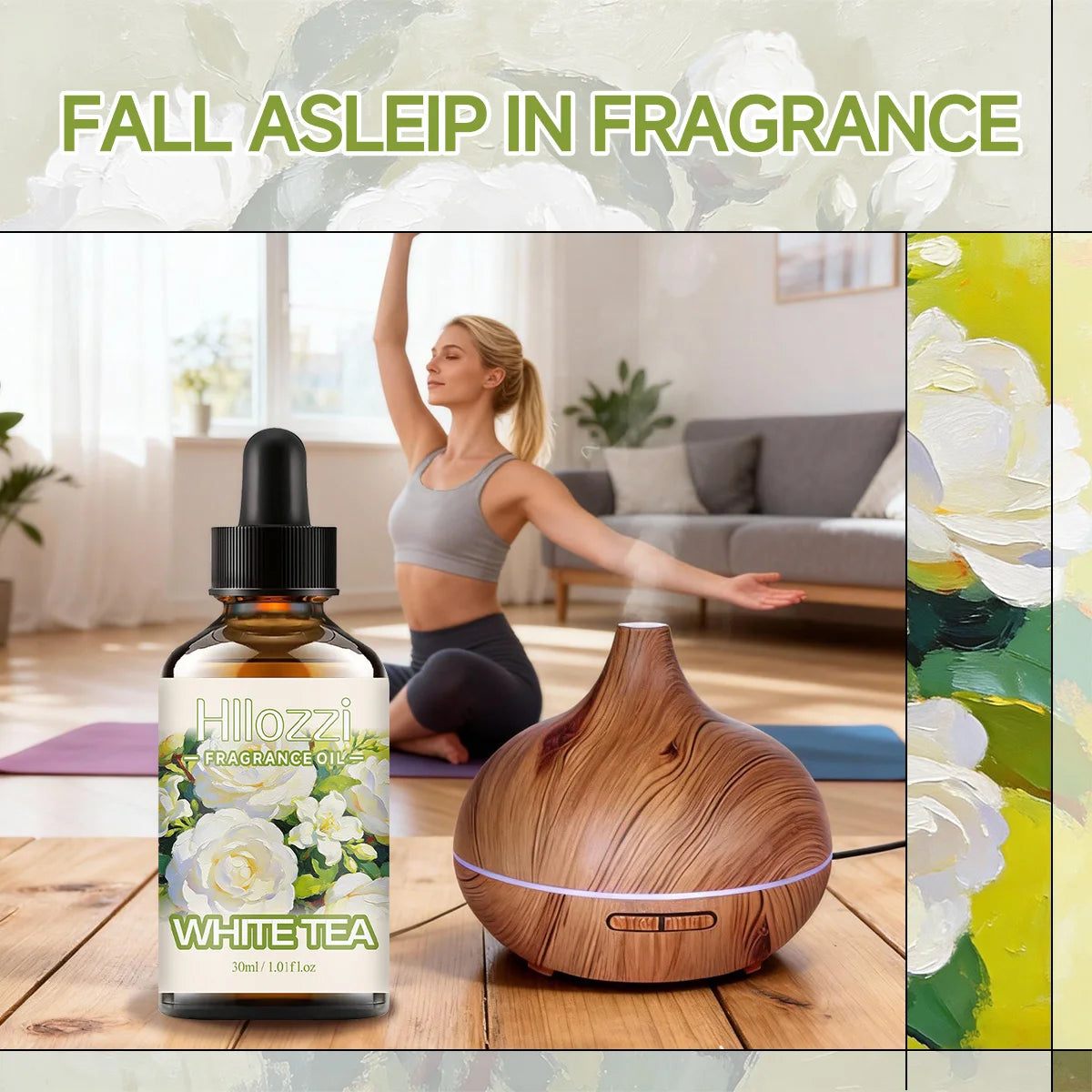 WHITE TEA FRAGRANCE OIL: For aromatherapy, diffusing, fargrance and candle Scented Candle.
