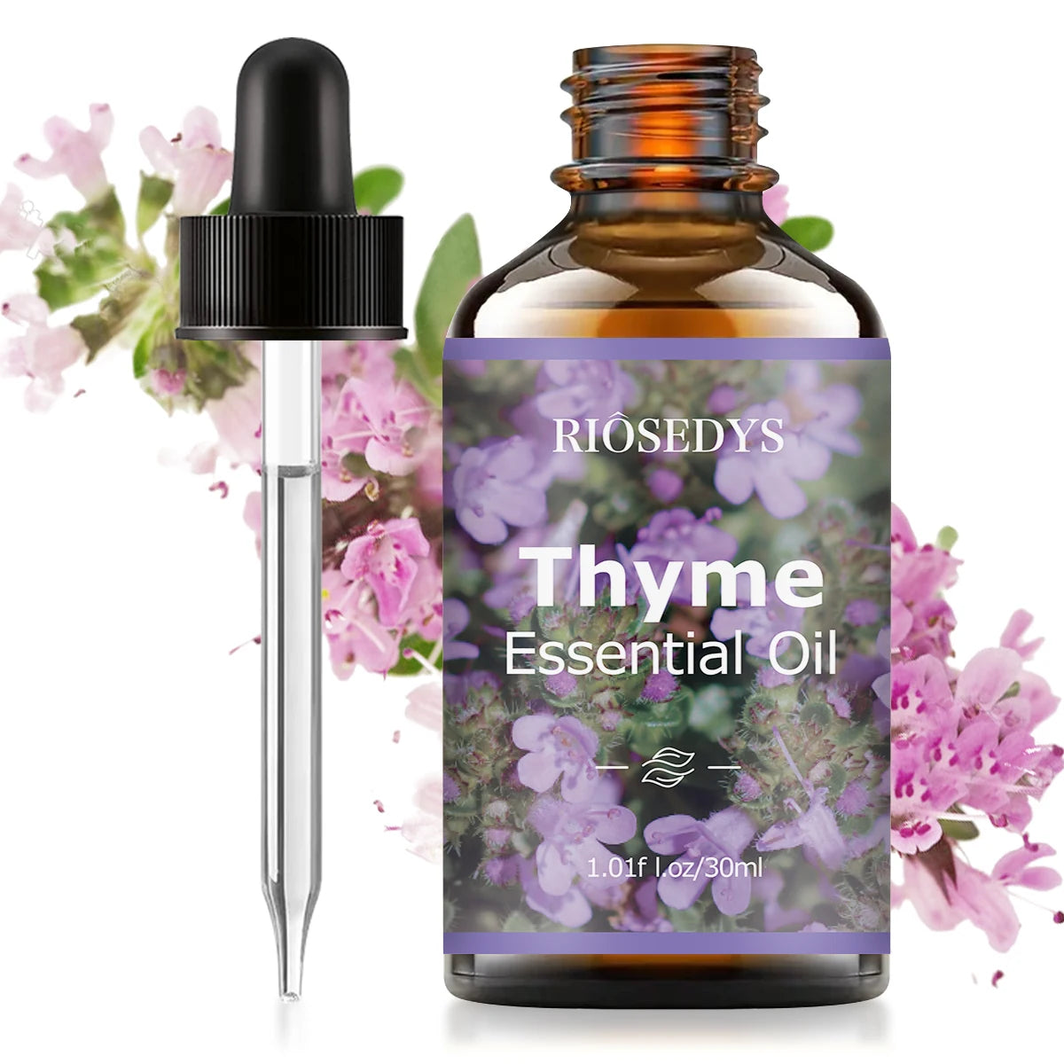 Thyme essential oil, with its floral fragrance, is perfect for aromatherapy and body massage,nourishing and caring for your hair