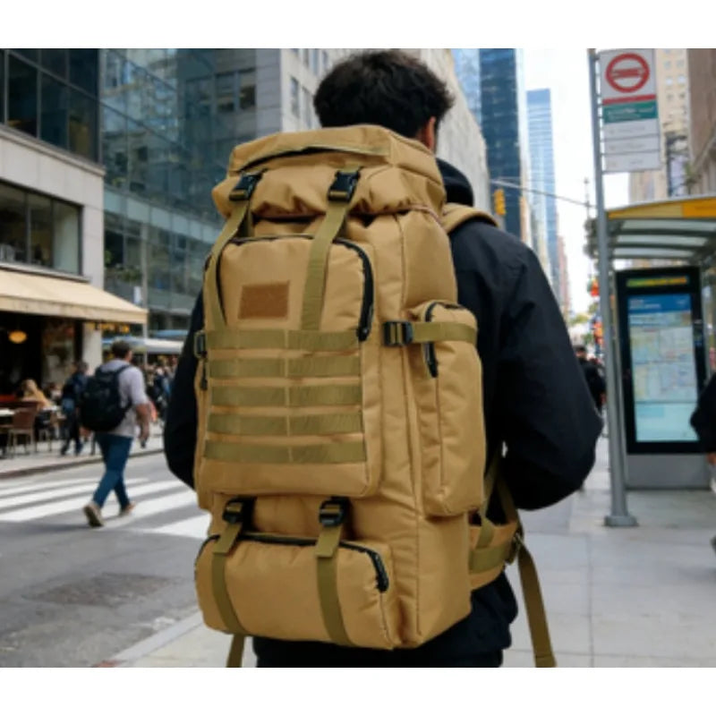 Outdoor Travel Backpack, Multifunctional Large Capacity Bag for Hiking, Camping, Climbing & Cycling Enthusiasts