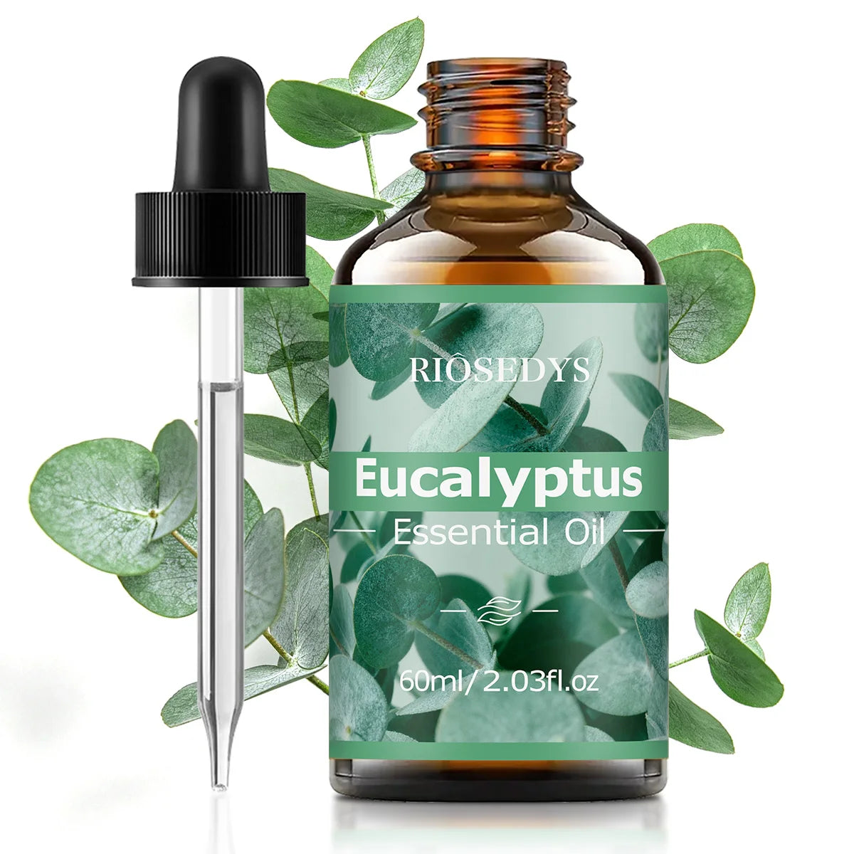 60ml EUCALYPTUS essential oil has deep nourishing moisturizing effects, making it suitable for massage, skin care, and hydration