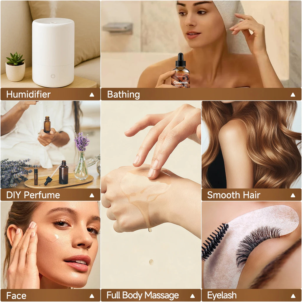 Cinnamon essential oil natural fragrance, is suitable for body massage treatments ,hair care anddiffuser