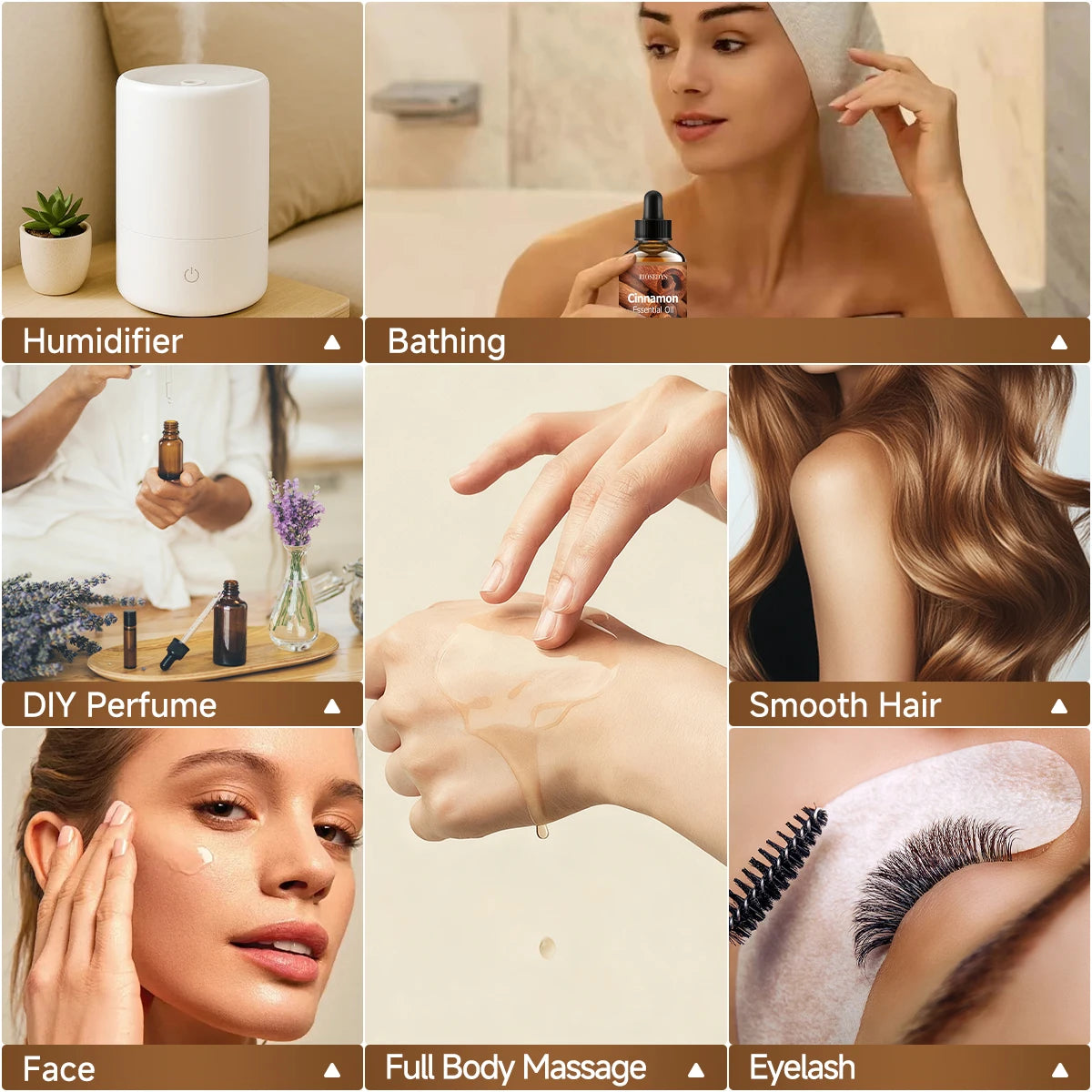 Cinnamon essential oil natural fragrance, is suitable for body massage treatments ,hair care anddiffuser